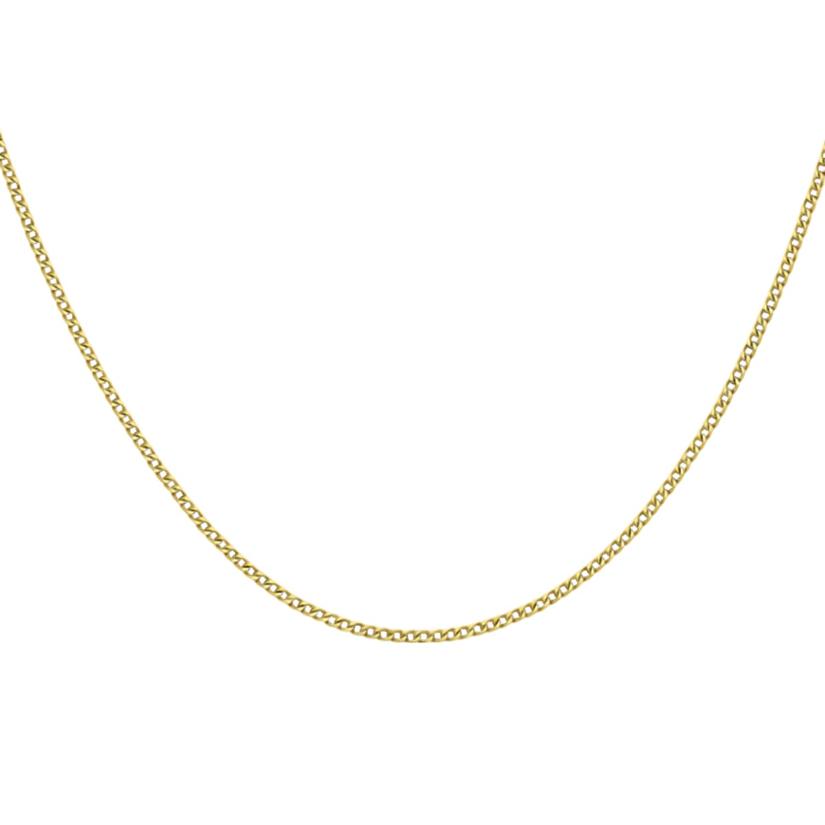 Hatton Garden Closeout - 9K Yellow Gold Curb Necklace (Size - 22) 2.00 Grams