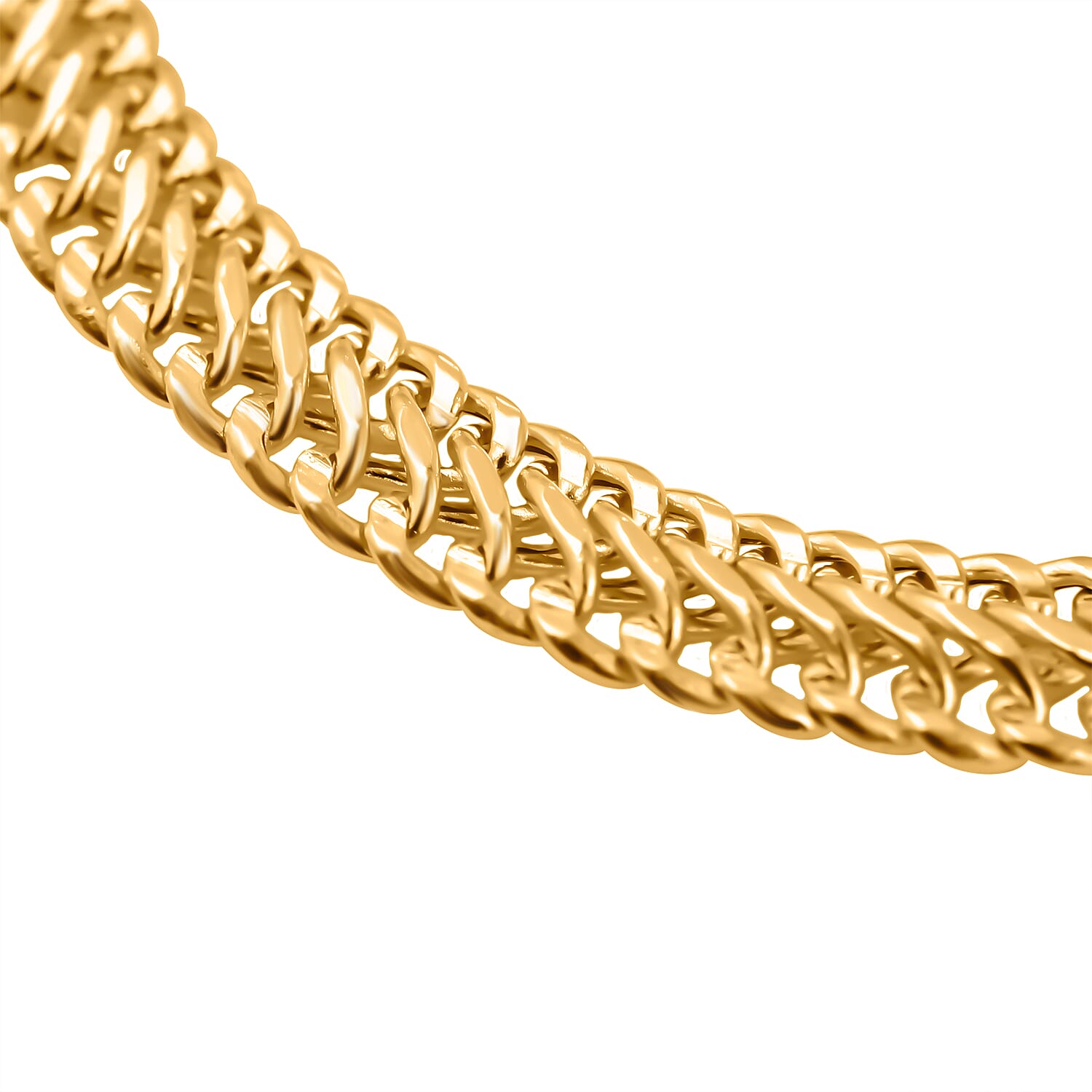 Hatton Garden Closeout -Italian Made 9K Yellow Gold Curb Bracelet (Size - 7.25). Gold WT 4.5 Gms