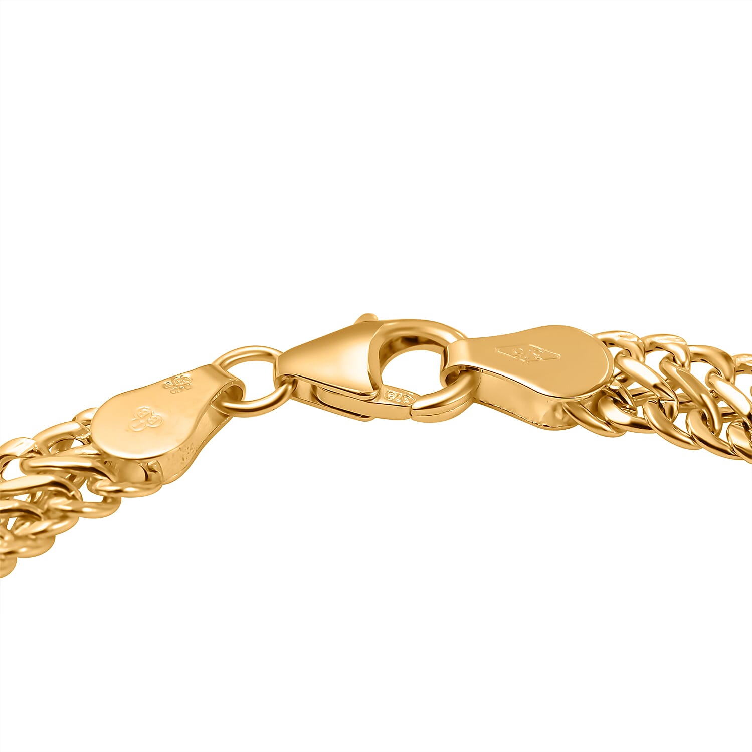 Hatton Garden Closeout -Italian Made 9K Yellow Gold Curb Bracelet (Size - 7.25). Gold WT 4.5 Gms