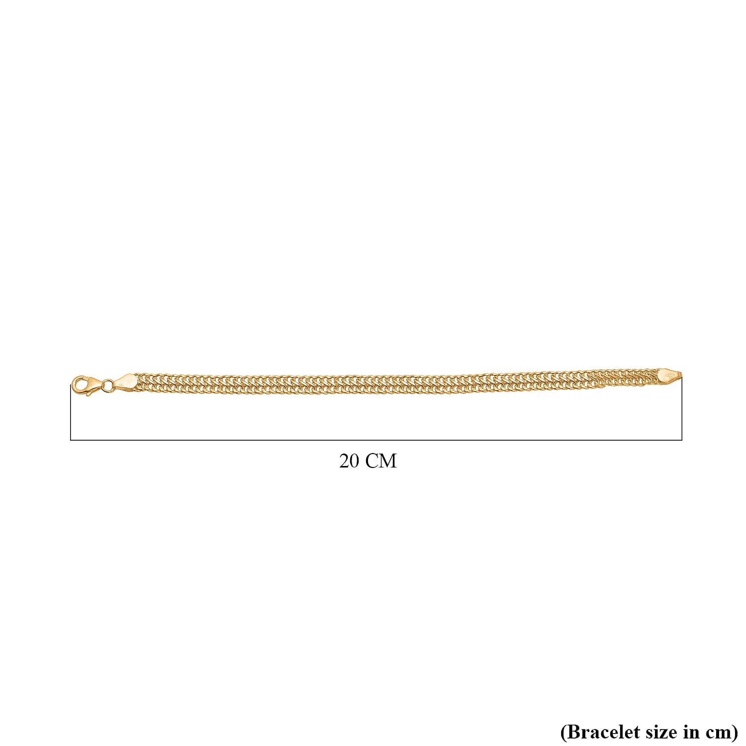 Hatton Garden Closeout -Italian Made 9K Yellow Gold Curb Bracelet (Size - 7.25). Gold WT 4.5 Gms