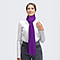 La Marey 100% Cashmere Solid Wool Scarf with Gift Box (Size 190x70 cm) - Purple