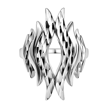 Lucy Q Flame Collection - Platinum Overlay Sterling Silver Ring