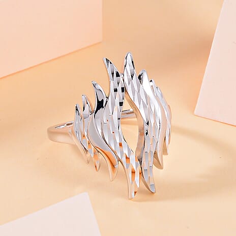 Lucy Q Flame Collection - Platinum Overlay Sterling Silver Ring