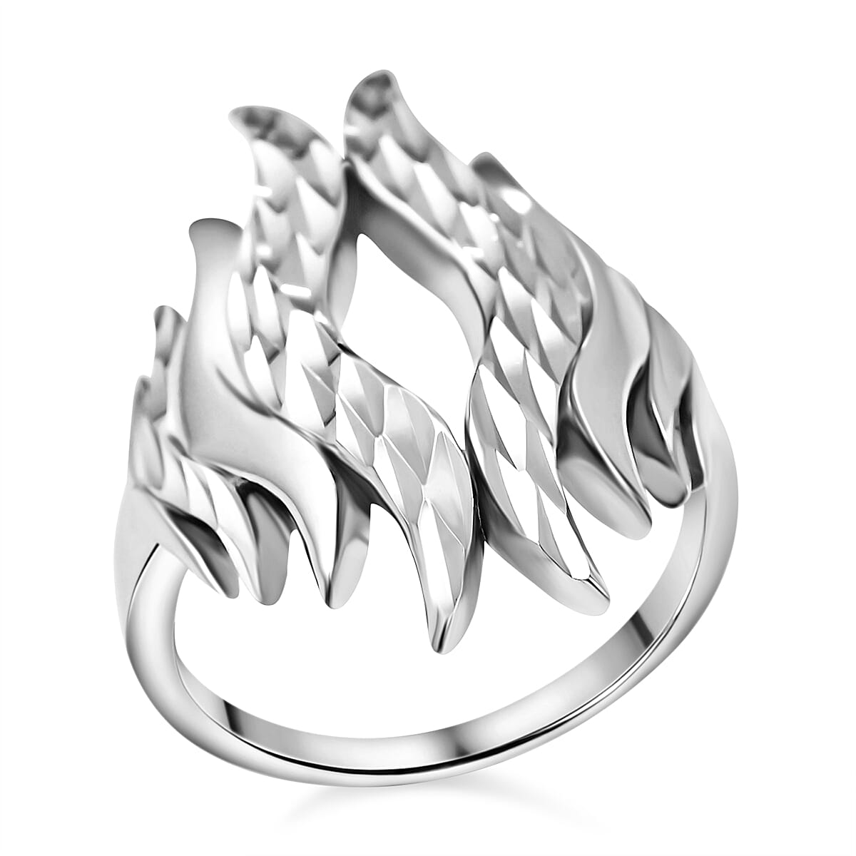 Lucy Q Flame Collection - Platinum Overlay Sterling Silver Ring