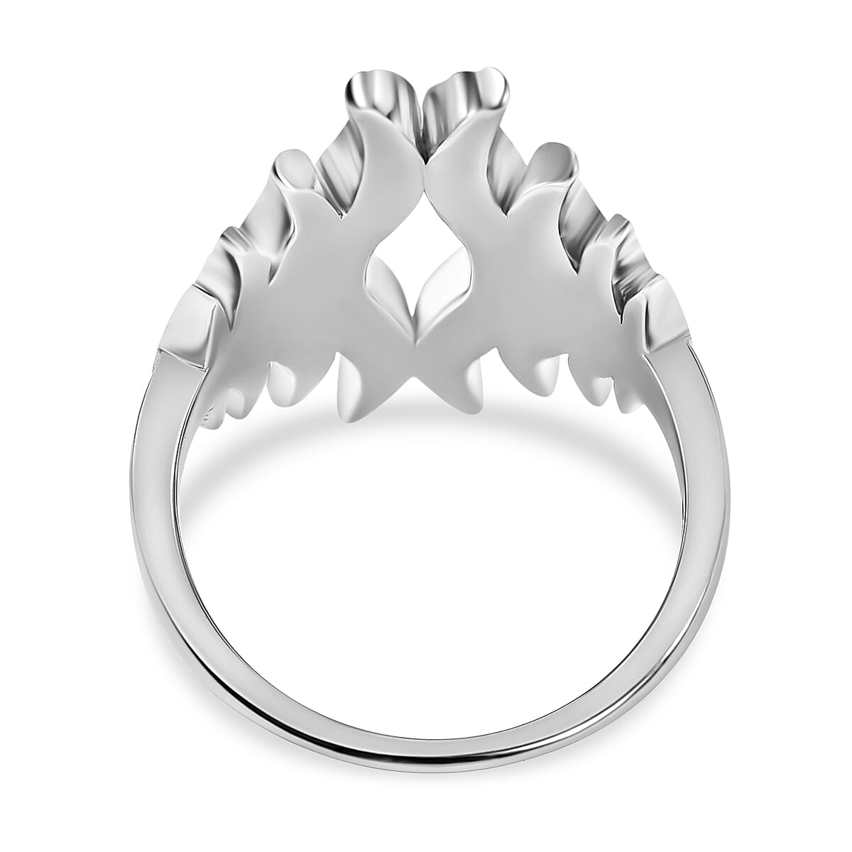 Lucy Q Flame Collection - Platinum Overlay Sterling Silver Ring