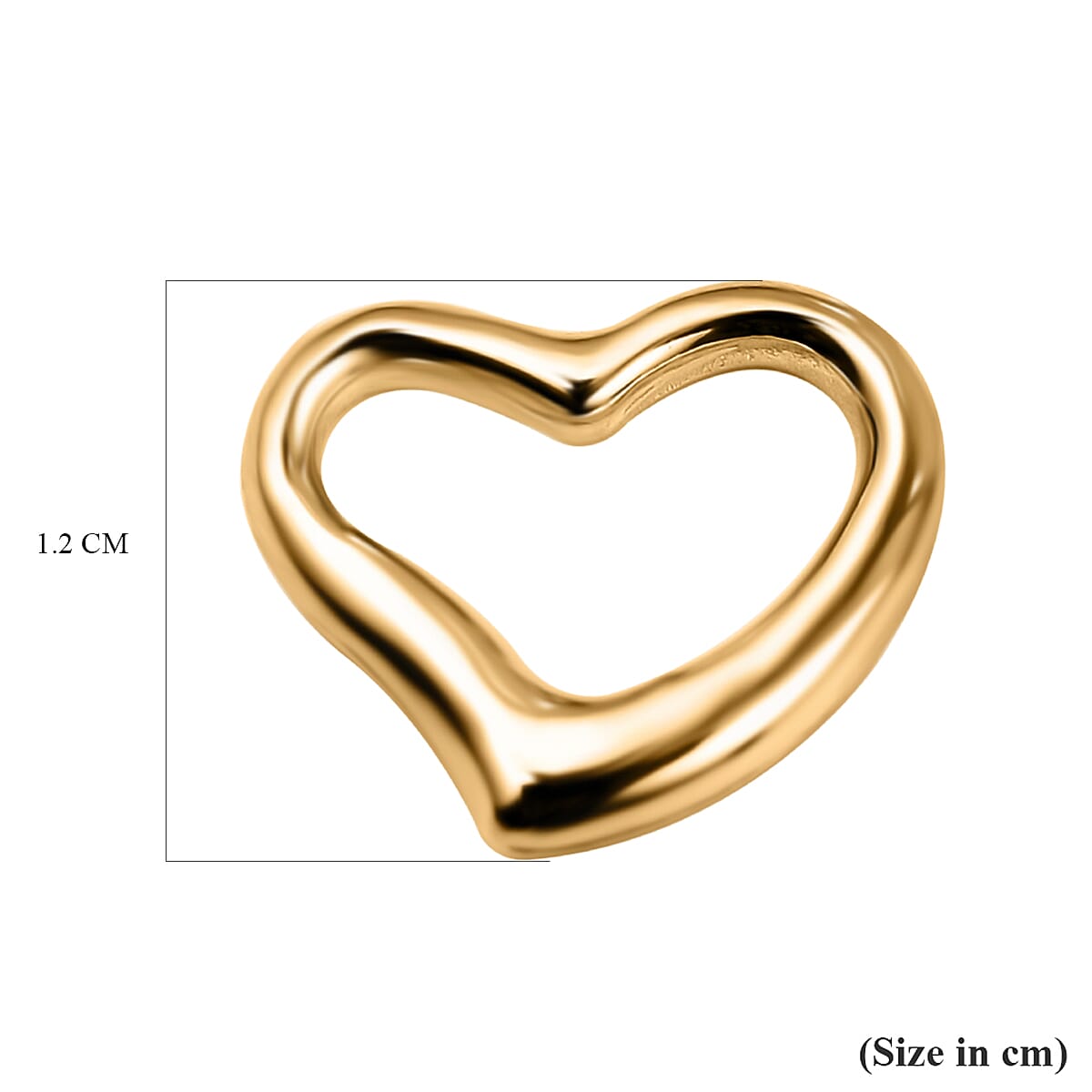 Designer Inspired - 9K Yellow Gold Floating Heart Pendant
