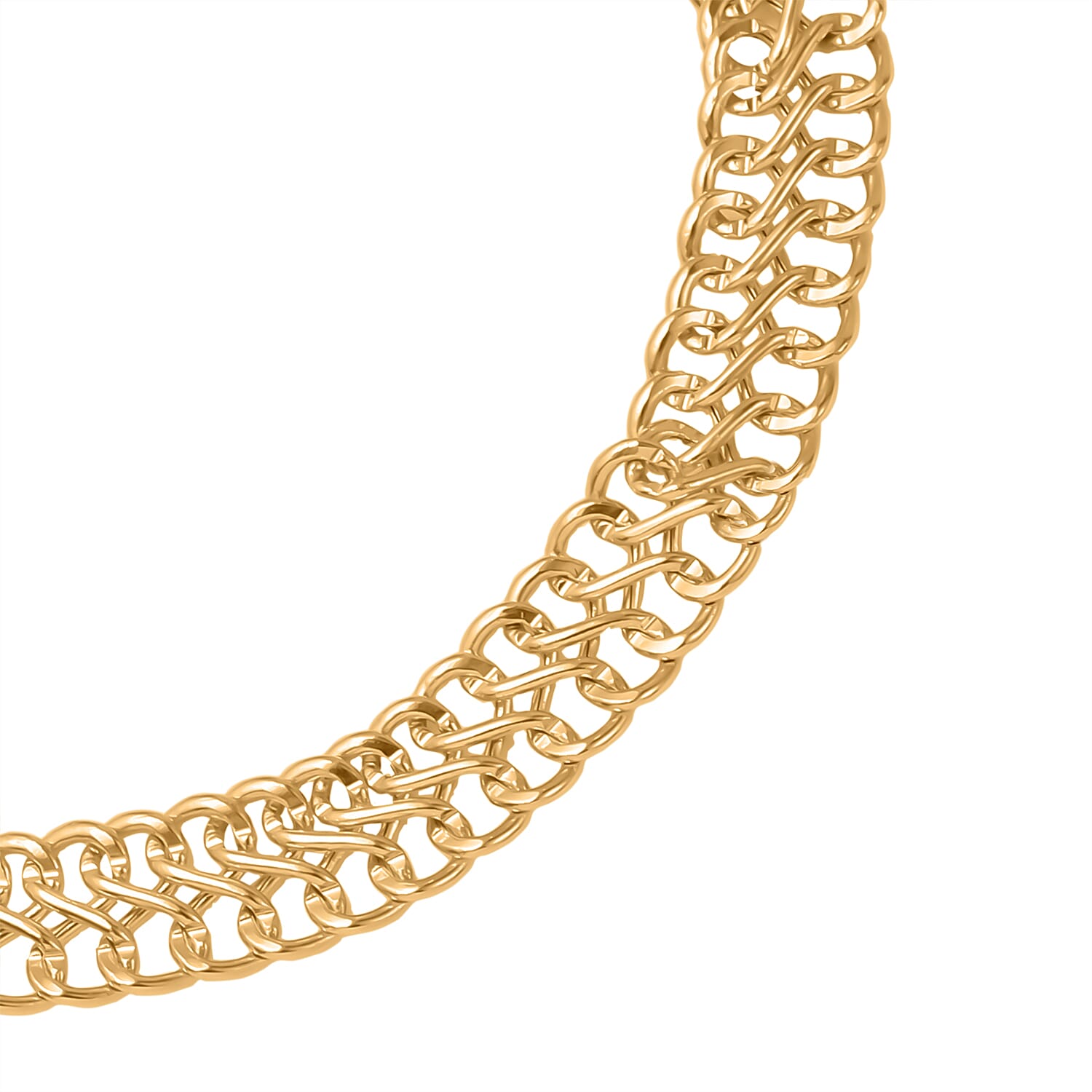 Hatton Garden Closeout- 9K Yellow Gold Infinity Kiss Link Bracelet (Size - 7.5) 3.10 Grms