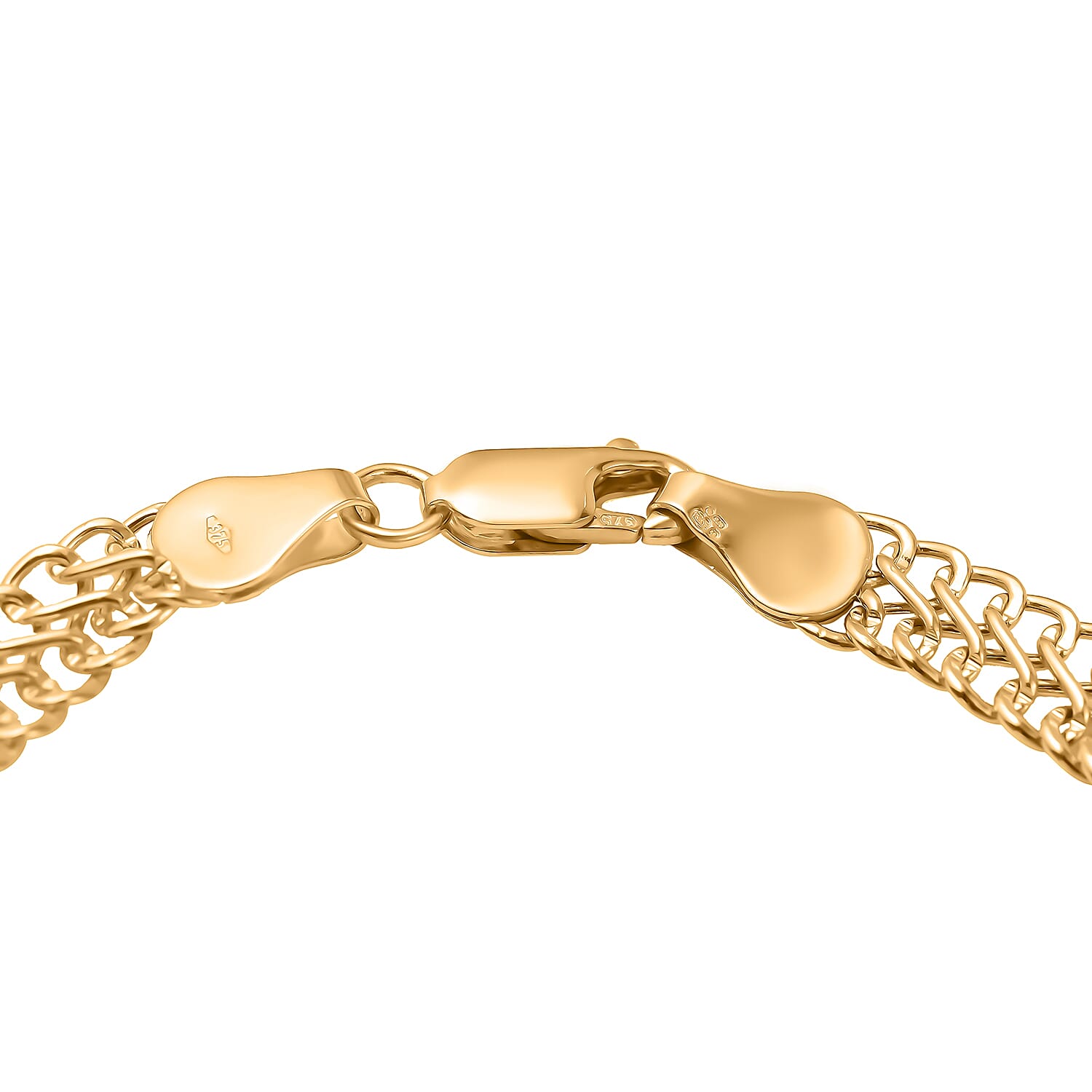 Hatton Garden Closeout- 9K Yellow Gold Infinity Kiss Link Bracelet (Size - 7.5) 3.10 Grms