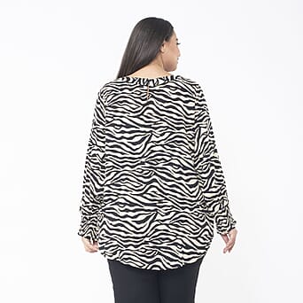 https://tjcuk.sirv.com/Products/76/6/7667354/Tamsy-Viscose-Zebra-Top-Size-85x1-cm-Beige-Black_7667354_1.jpg?w=342&h=342
