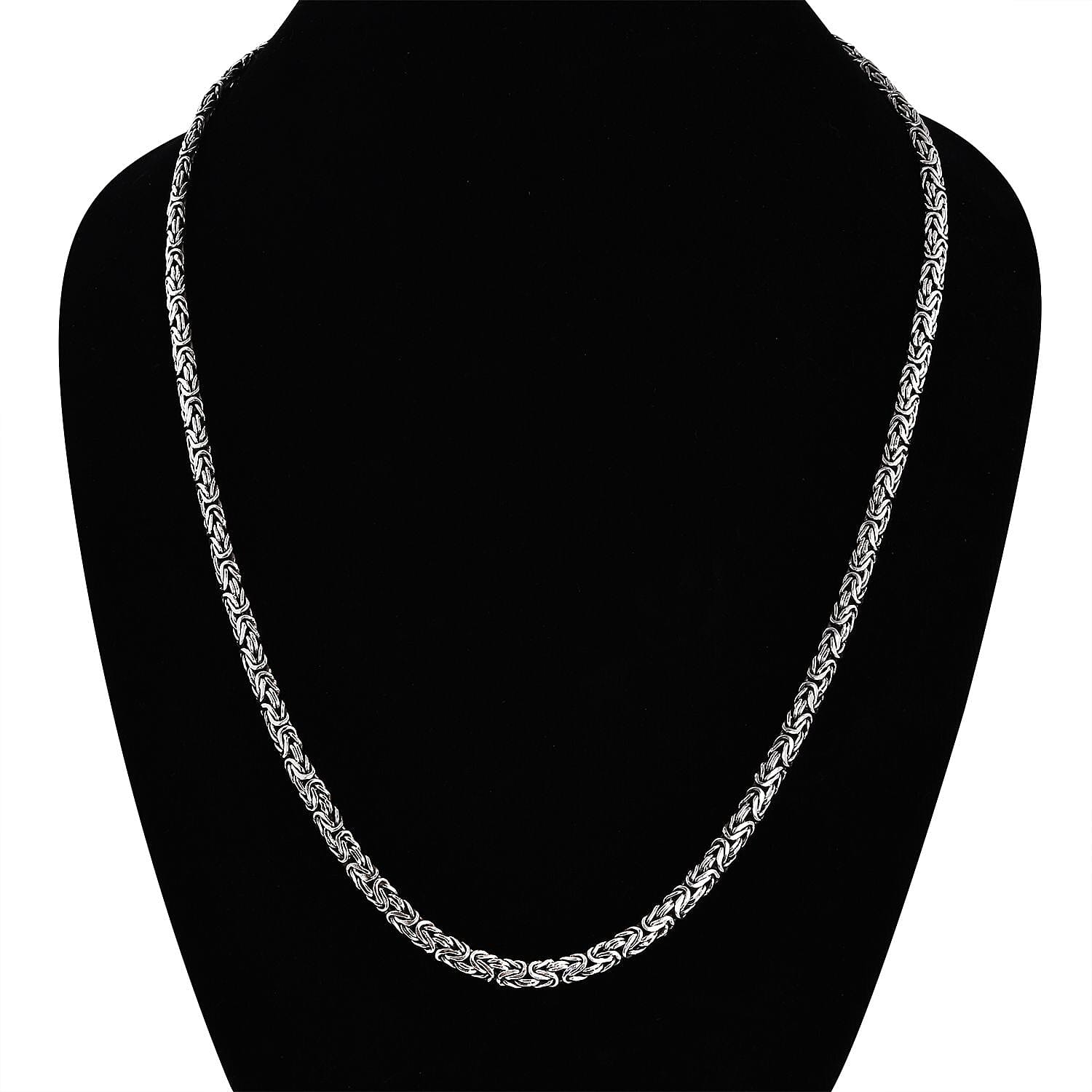 Royal Bali Collection - Artisan Crafted Sterling Silver Borobudur Necklace (Size - 20), Silver Wt. 40 Gms