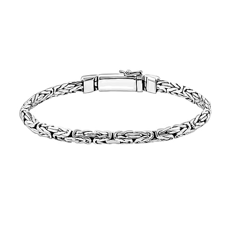 One Time CloseOut- Sterling Silver Borobudor Bracelet (Size - 7.5), Silver Wt. 18.35 Gms