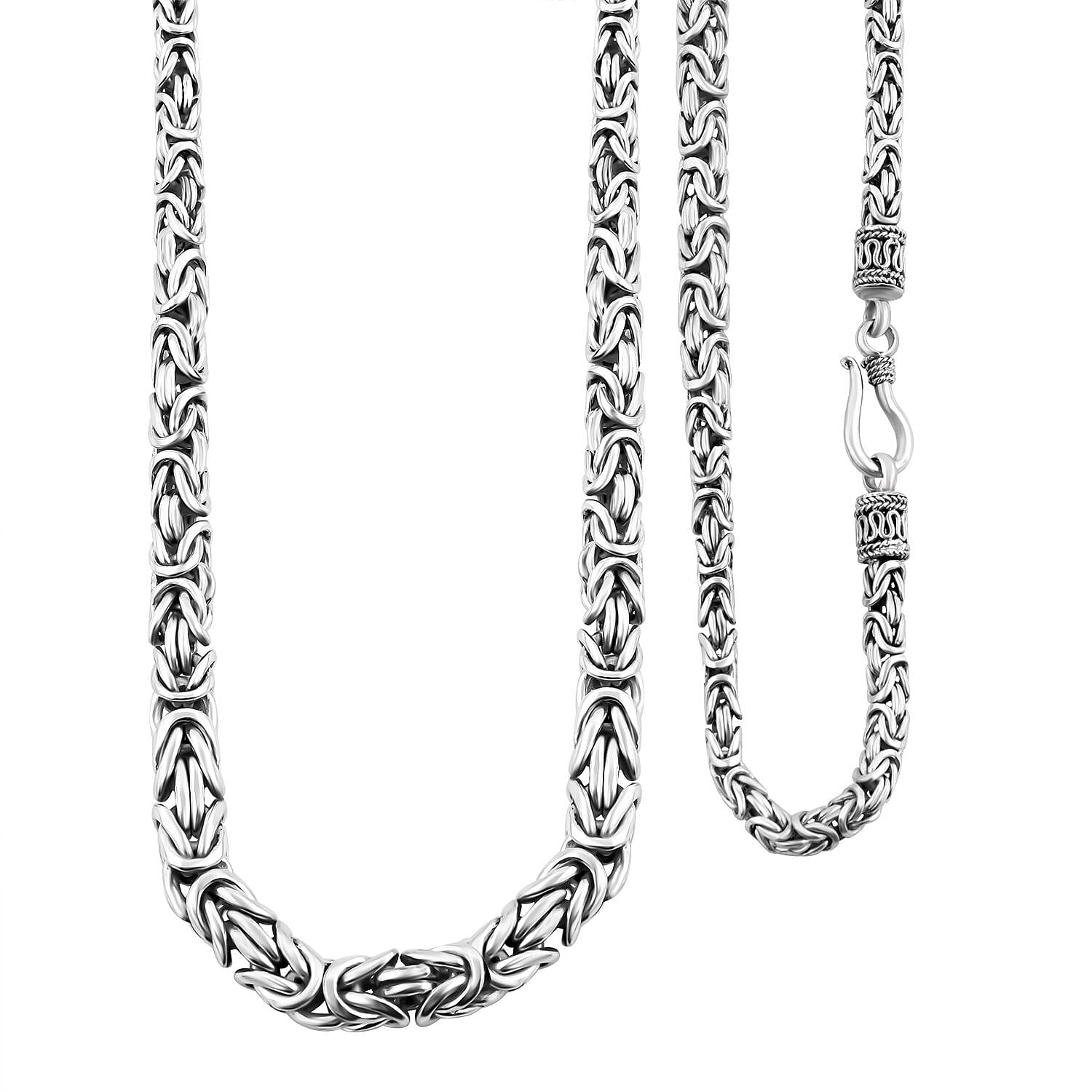 Royal Bali Collection - Sterling Silver Borobudur Necklace (Size - 20), Silver Wt. 50.00 Gms