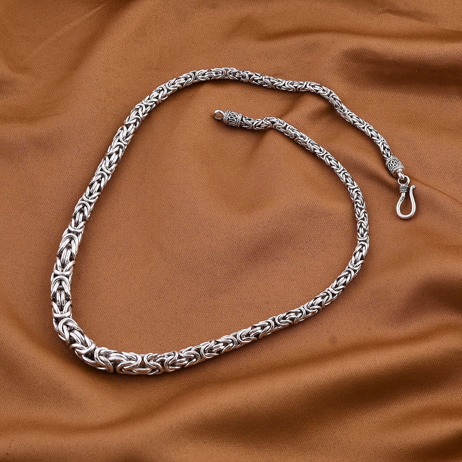 Royal Bali Collection - Sterling Silver Borobudur Necklace (Size - 20), Silver Wt. 50.00 Gms