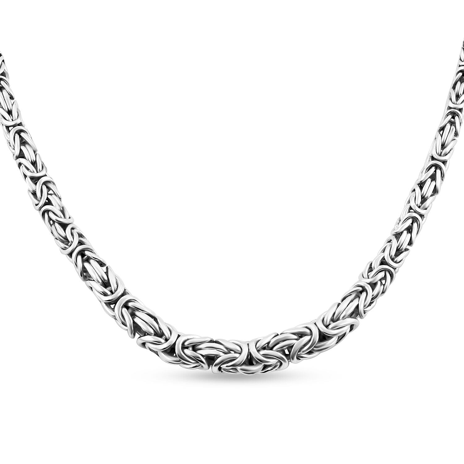 Royal Bali Collection - Sterling Silver Borobudur Necklace (Size - 20), Silver Wt. 50.00 Gms