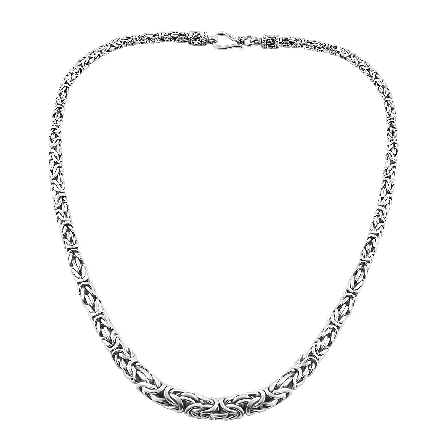 Royal Bali Collection - Sterling Silver Borobudur Necklace (Size - 20), Silver Wt. 50.00 Gms
