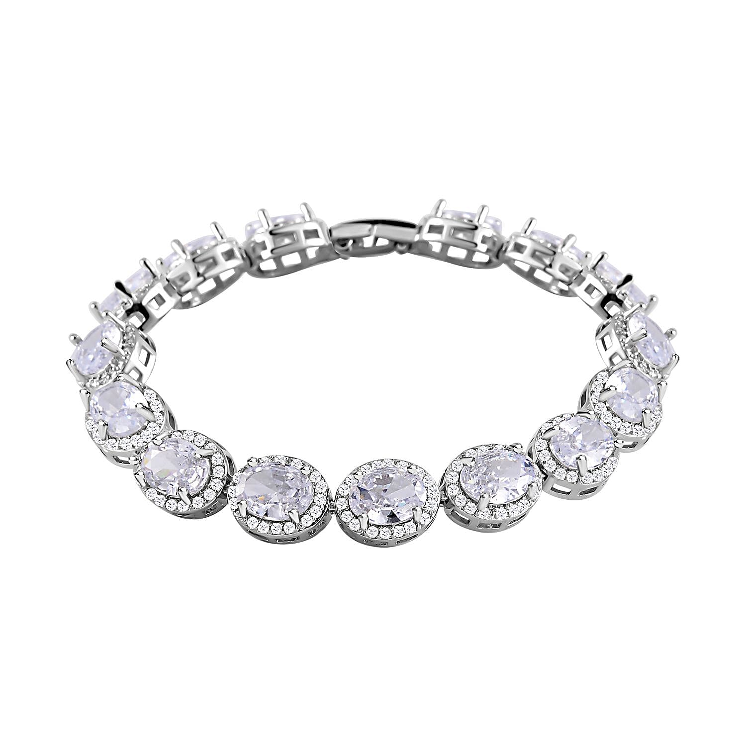 One Time Closeout - Simulated Diamond Tennis Bracelet (Size - 7.5)