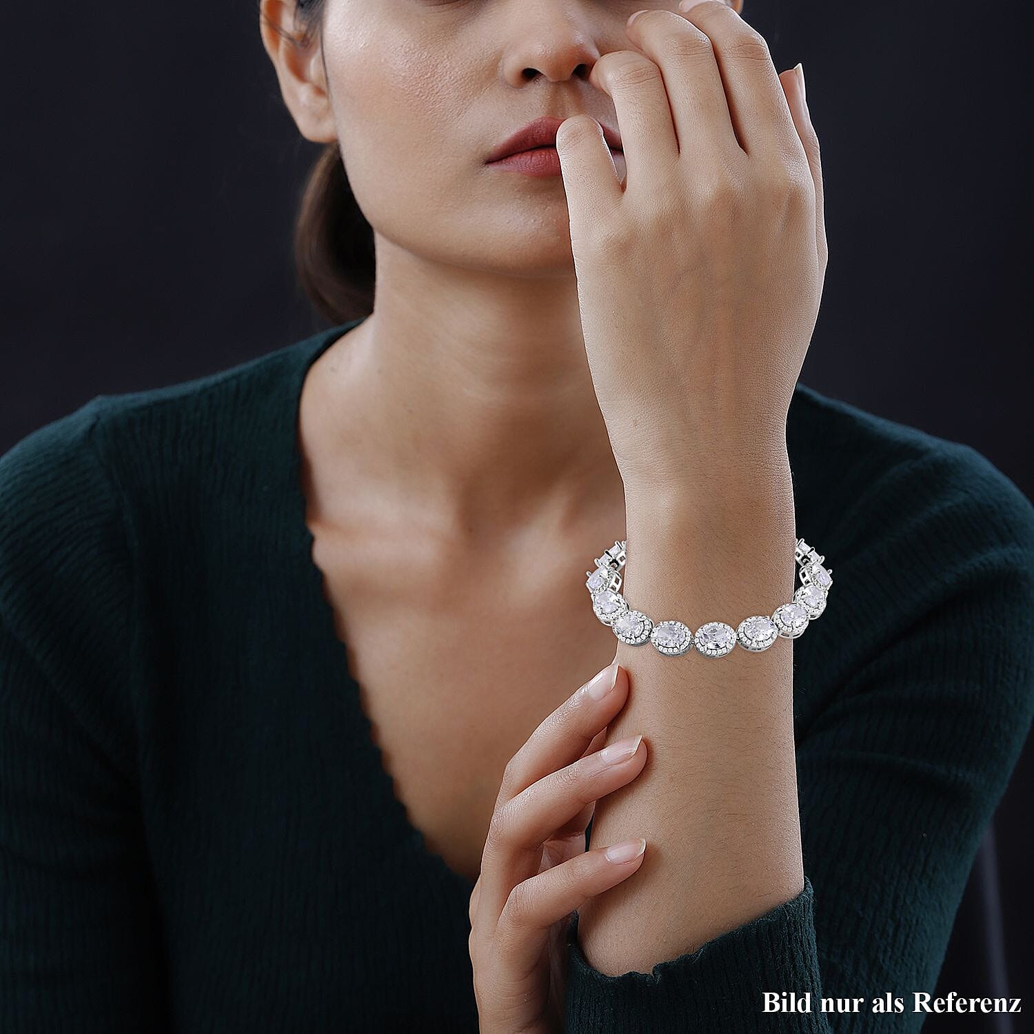 One Time Closeout - Simulated Diamond Tennis Bracelet (Size - 7.5)