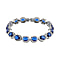 HongKong Closeout - Simulated Blue Sapphire & Simulated Diamond Tennis Bracelet (Size - 7.5)