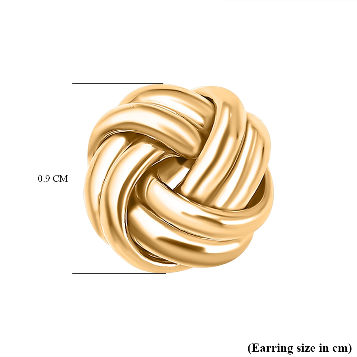 Hatton Garden Closeout-9K Yellow Gold Double Knot Earrings