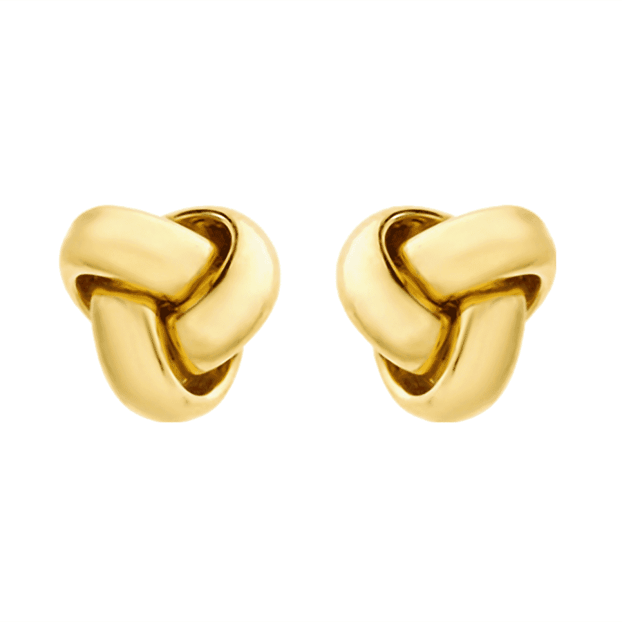 Hatton Garden CloseOut- 9K Yellow Gold Triple Knot Earrings