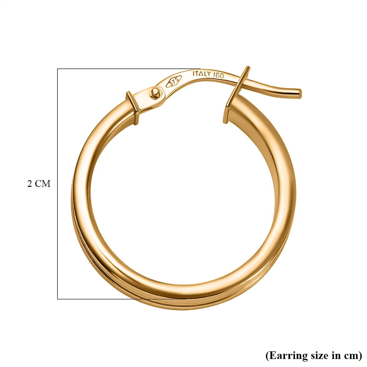 Hatton Garden Closeout - 9K Yellow Gold Hoop Earrings with Clasp