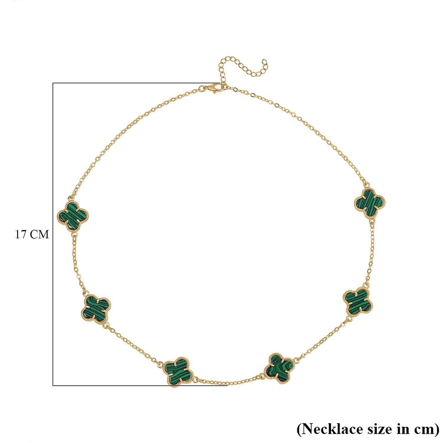 Created Malachite Necklace (Size - 20) 2.00 ct 2.000 Ct.