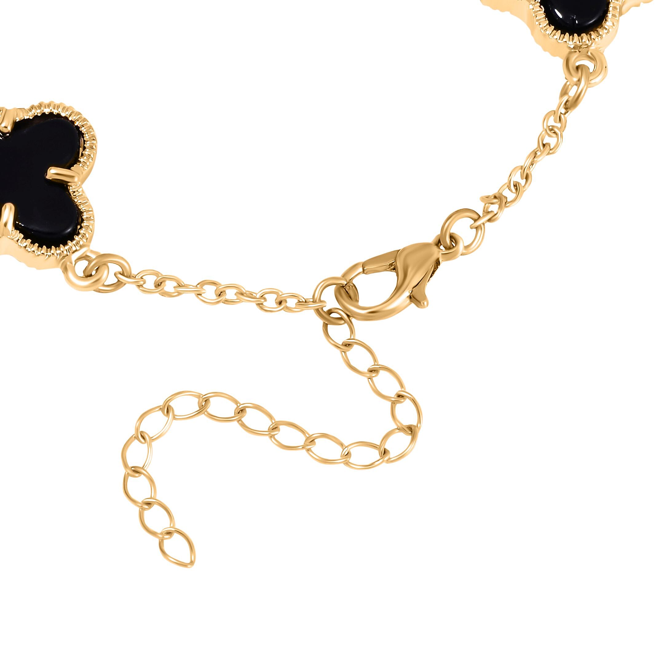 Black Agate  Bracelet (Size - 7.5)