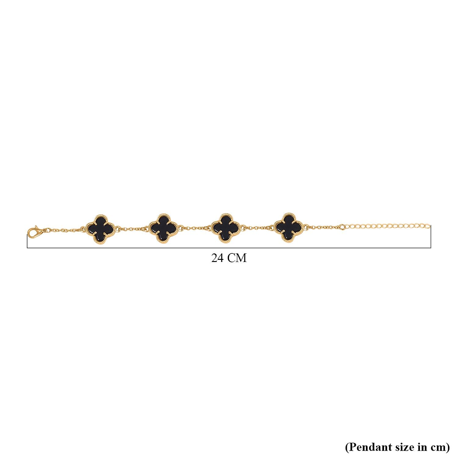 Black Agate  Bracelet (Size - 7.5)