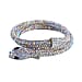 Black Crystal , Simulated Mystic White Crystal Bracelet 0.02 Ct