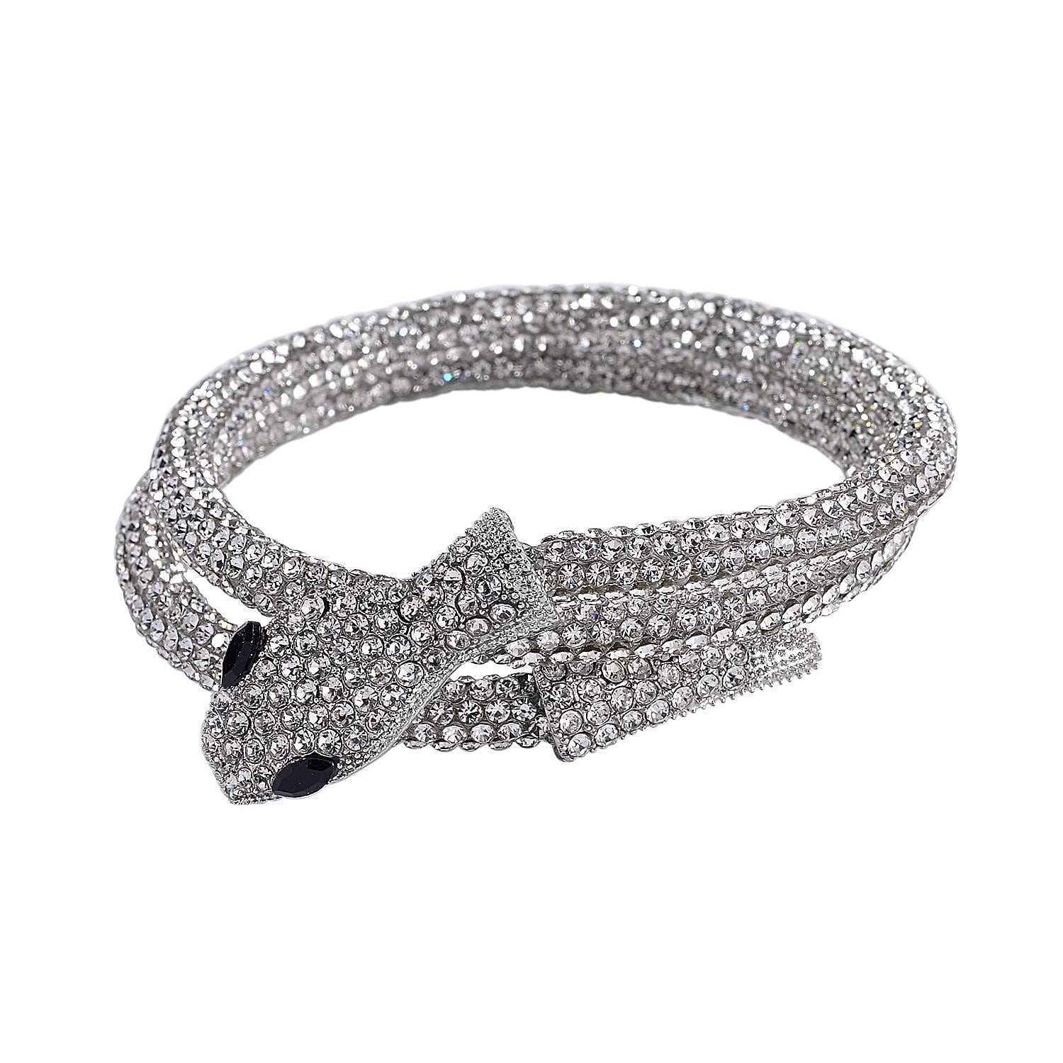 Designer Close Out- SERPENTI Crystal  Bracelet (Size 7.5-8)
