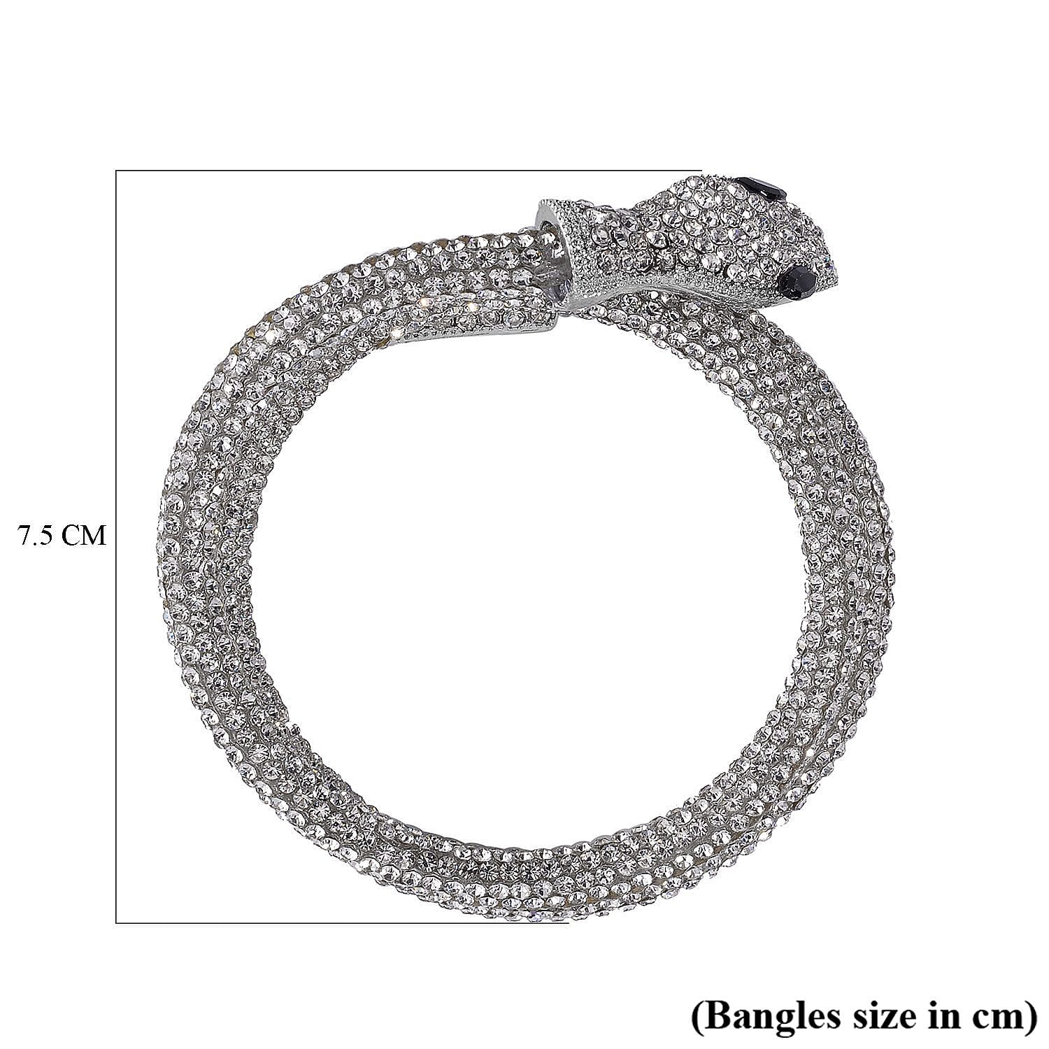 Designer Close Out- SERPENTI Crystal  Bracelet (Size 7.5-8)