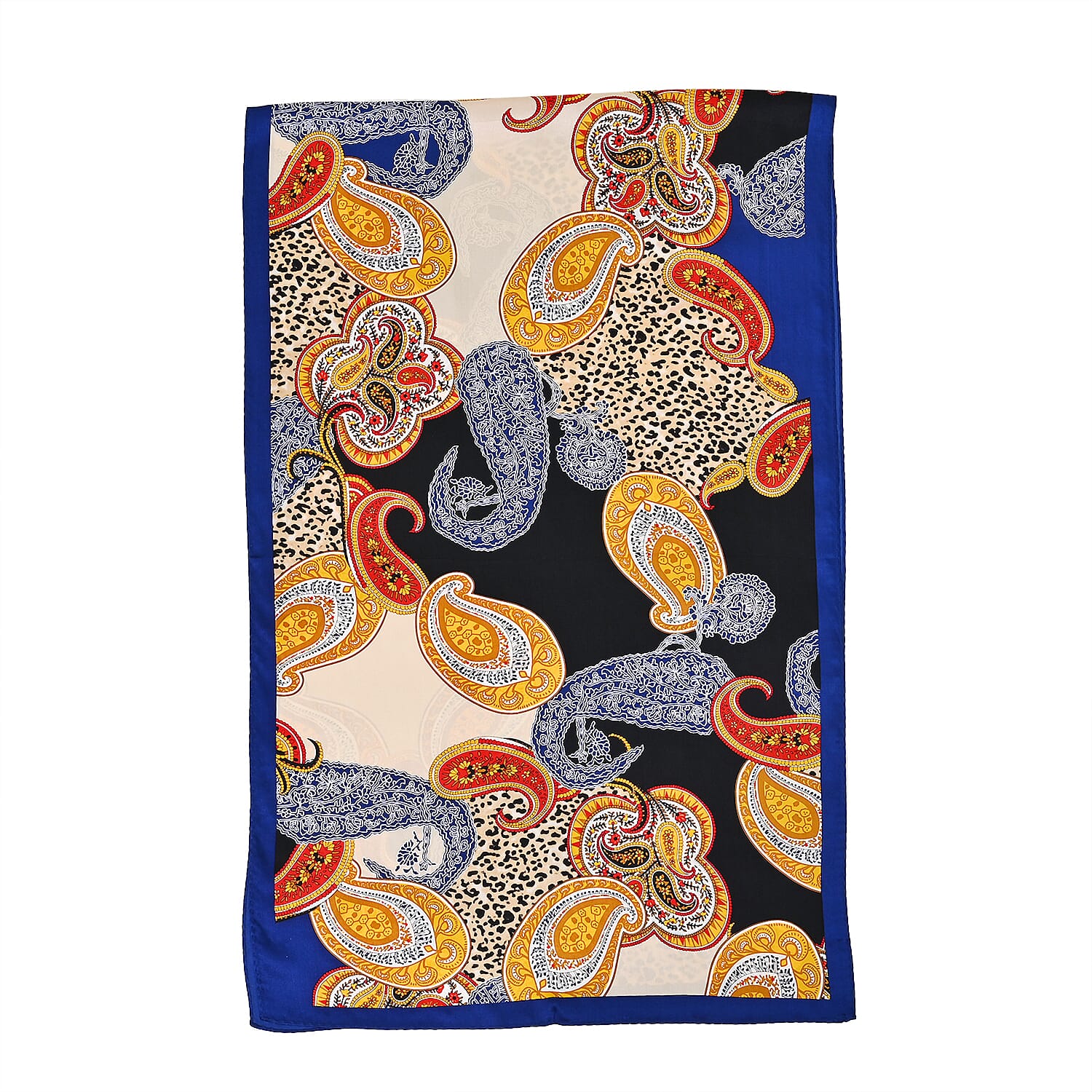 La Marey Mulberry Silk Printed Scarf - Pink and White