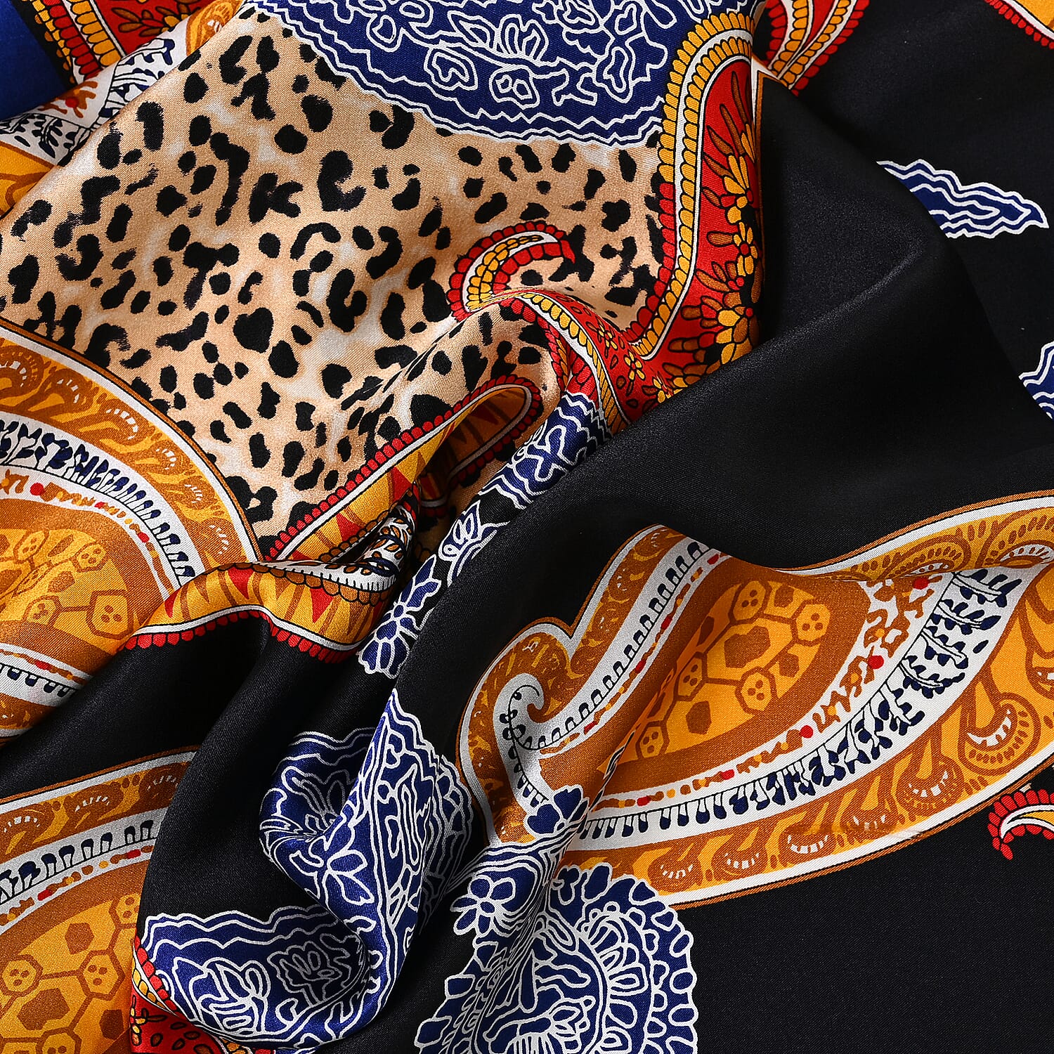 La Marey Mulberry Silk Printed Scarf - Pink and White