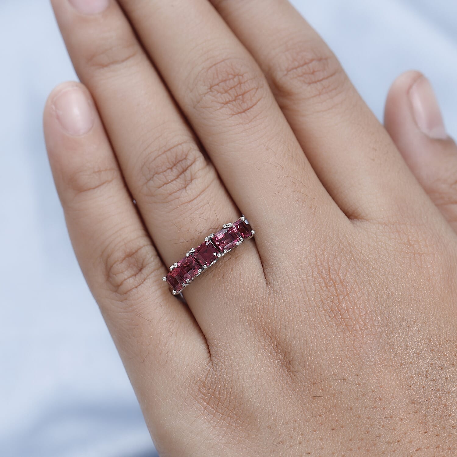 Mega Day Deal - RHAPSODY 950 Platinum AAAA Ibadan Rubellite & Diamond Ring 2.00 Ct.