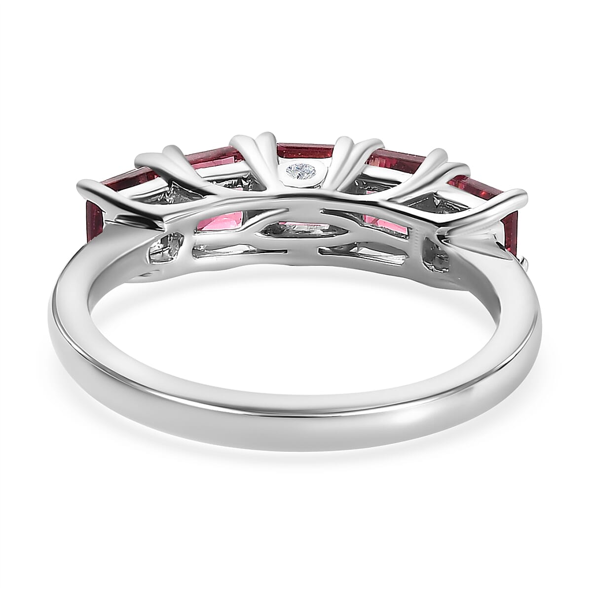 Mega Day Deal - RHAPSODY 950 Platinum AAAA Ibadan Rubellite & Diamond Ring 2.00 Ct.