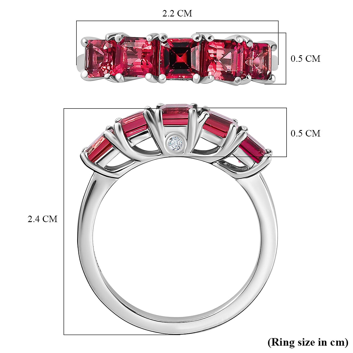 Mega Day Deal - RHAPSODY 950 Platinum AAAA Ibadan Rubellite & Diamond Ring 2.00 Ct.