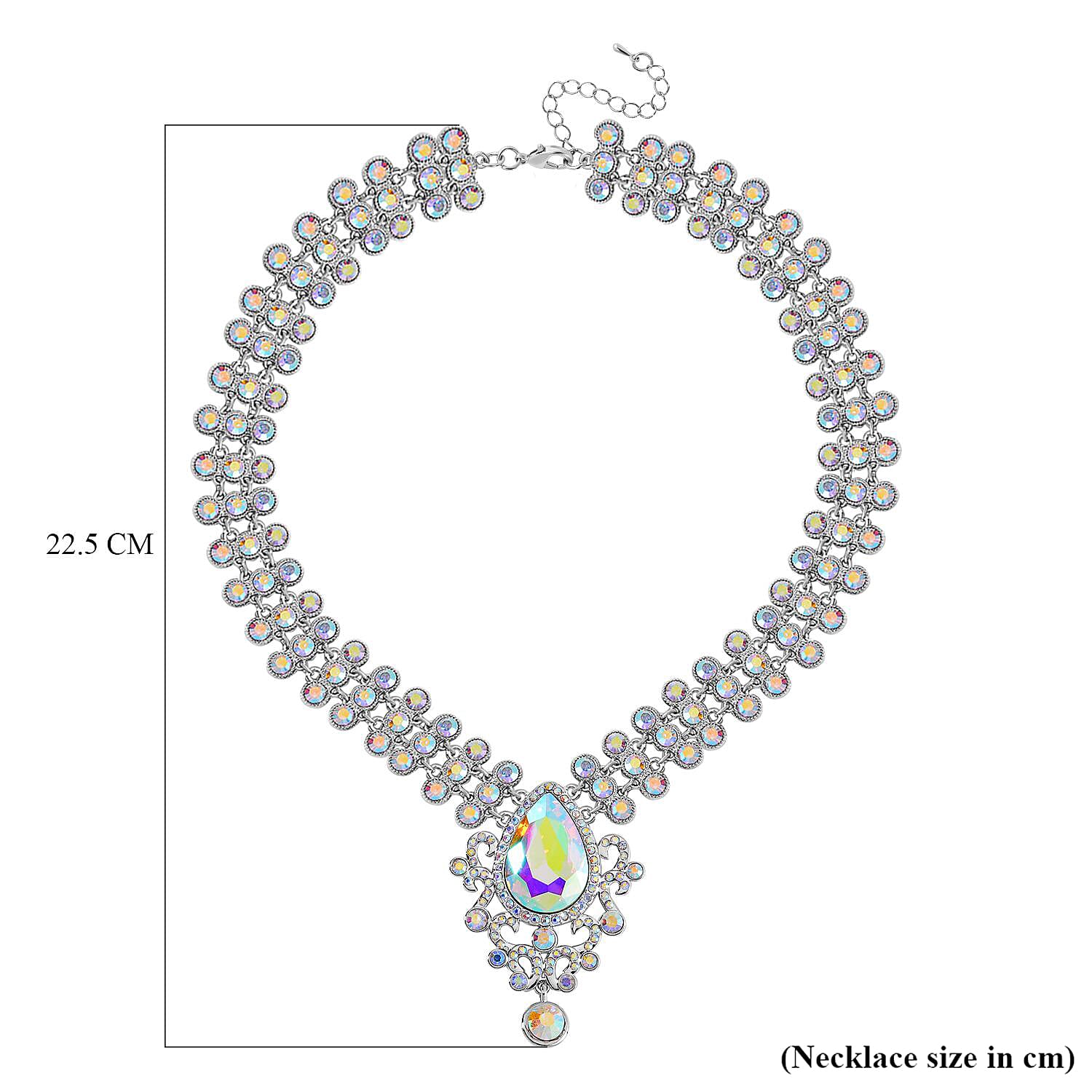  Mystic White Austrian Crystal Necklace (Size - 20)