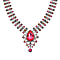 Fuchsia & Multi Colour Austrian Crystal Necklace (Size - 20)