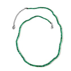 Appraised and Certified 950 Platinum AAAA Tsavorite Garnet Necklace (Size - 18) 93.87 Ct.