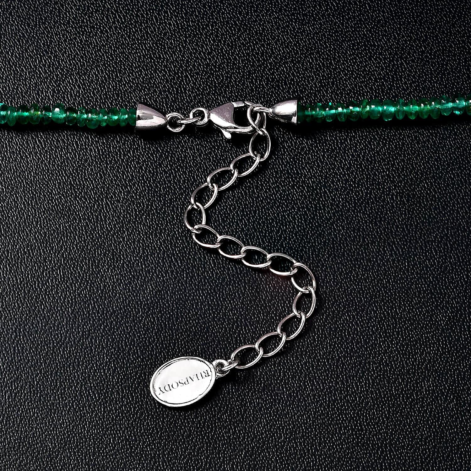 950 Platinum  AAAA  Emerald  Necklace (Size - 18) 36.00 ct,  Platinum Wt. 2.54 Gms  37.660  Ct.