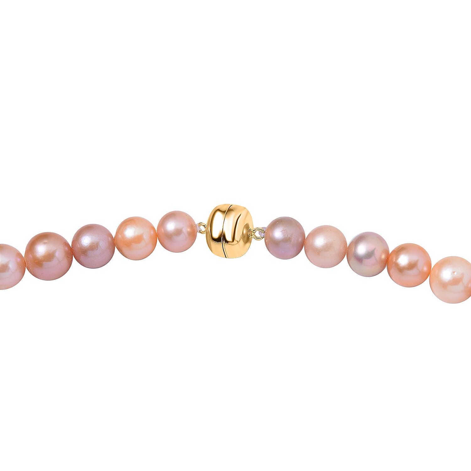 The Treasures -  9K Yellow Gold Multi Colour Edison Pearl Necklace (Size - 20)