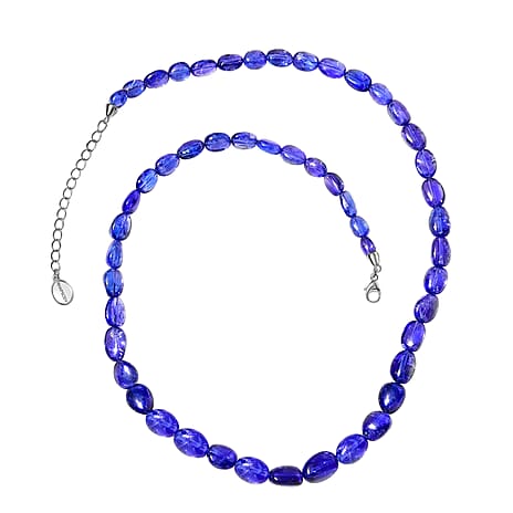 RHAPSODY - Signature Collection - 950 Platinum AAAA Tanzanite Necklace (Size - 18-2 Ext) with Lobster Clasp 143.80 Ct