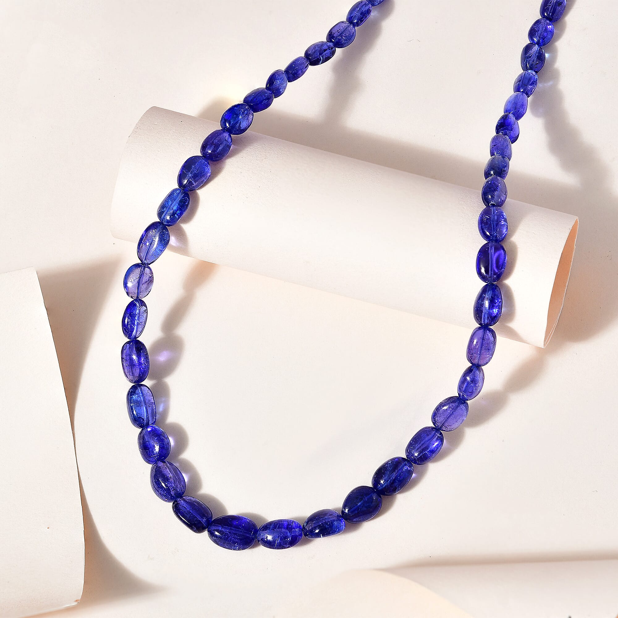 RHAPSODY - Signature Collection - 950 Platinum AAAA Tanzanite Necklace (Size - 18-2 Ext) with Lobster Clasp 143.80 Ct