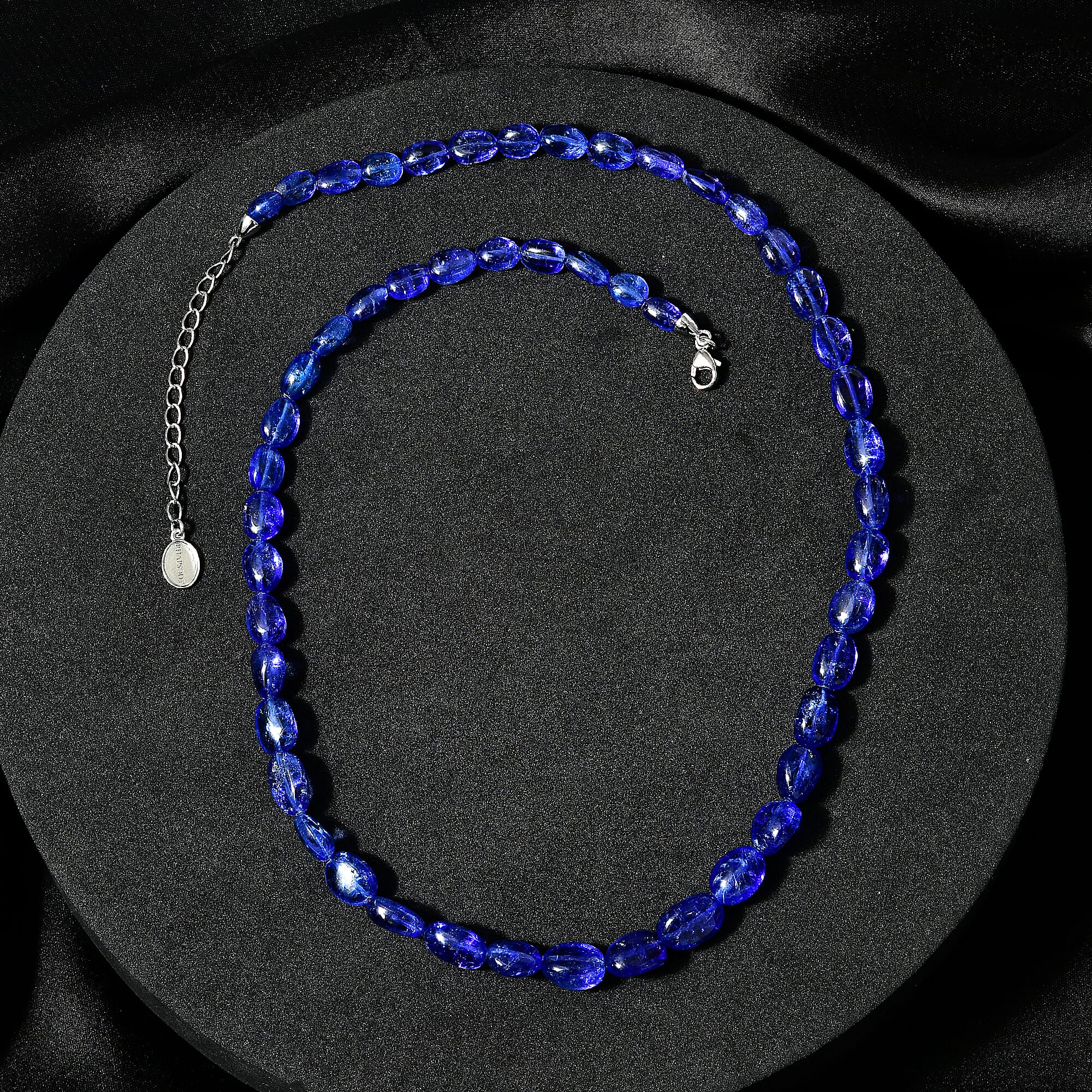 RHAPSODY - Signature Collection - 950 Platinum AAAA Tanzanite Necklace (Size - 18-2 Ext) with Lobster Clasp 143.80 Ct