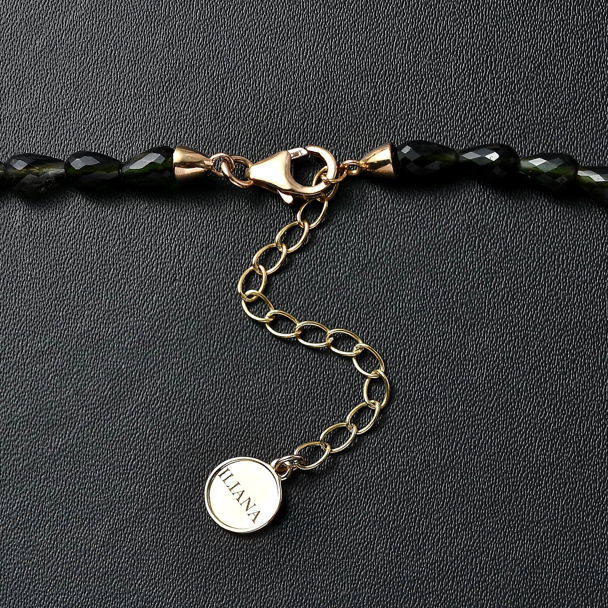 18K Yellow Gold  AAA   Multi-Tourmaline  Necklace (Size - 18) 46.64 ct,  Gold Wt. 2.88 Gms  46.640  Ct.