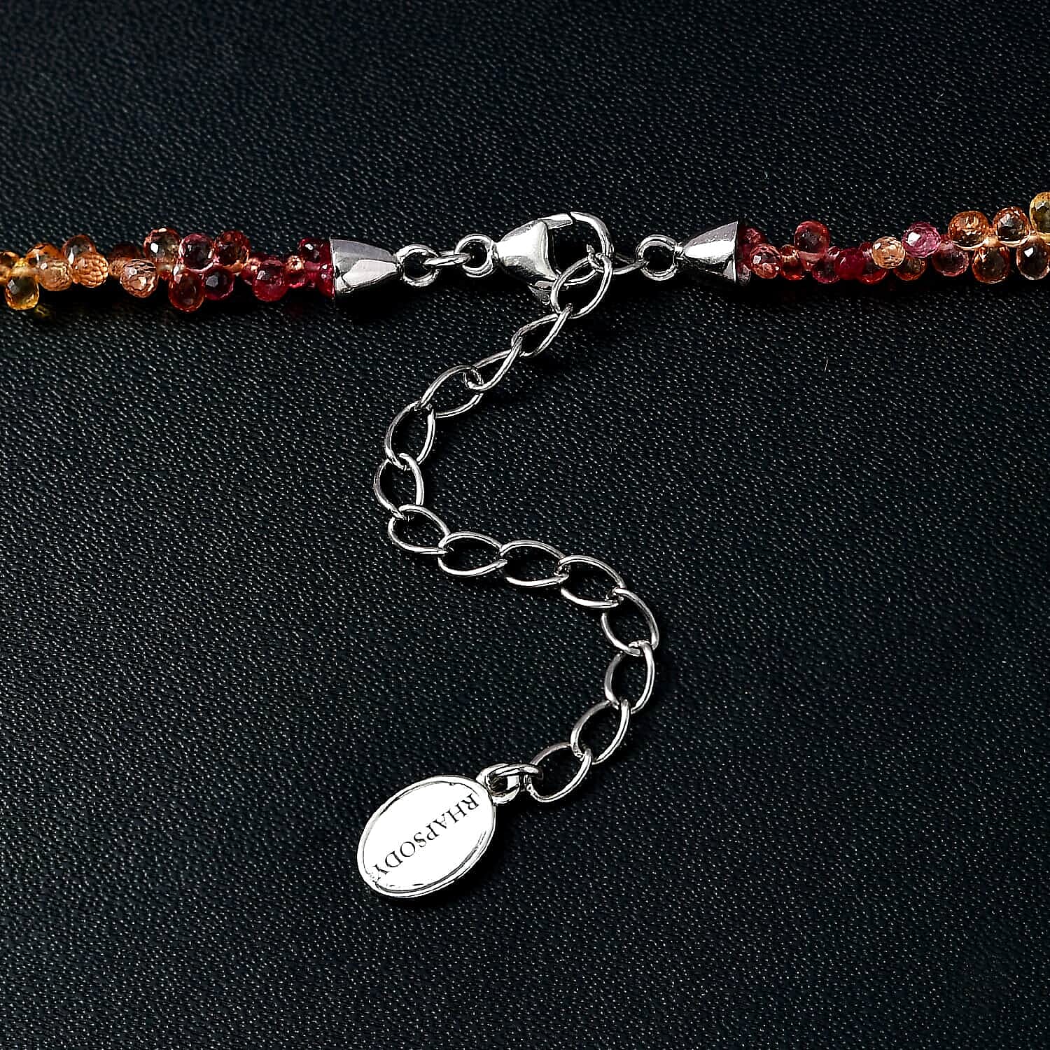 950 Platinum  AAAA  Multi Sapphire  Necklace (Size - 18) 55.00 ct,  Platinum Wt. 2.54 Gms  56.640  Ct.