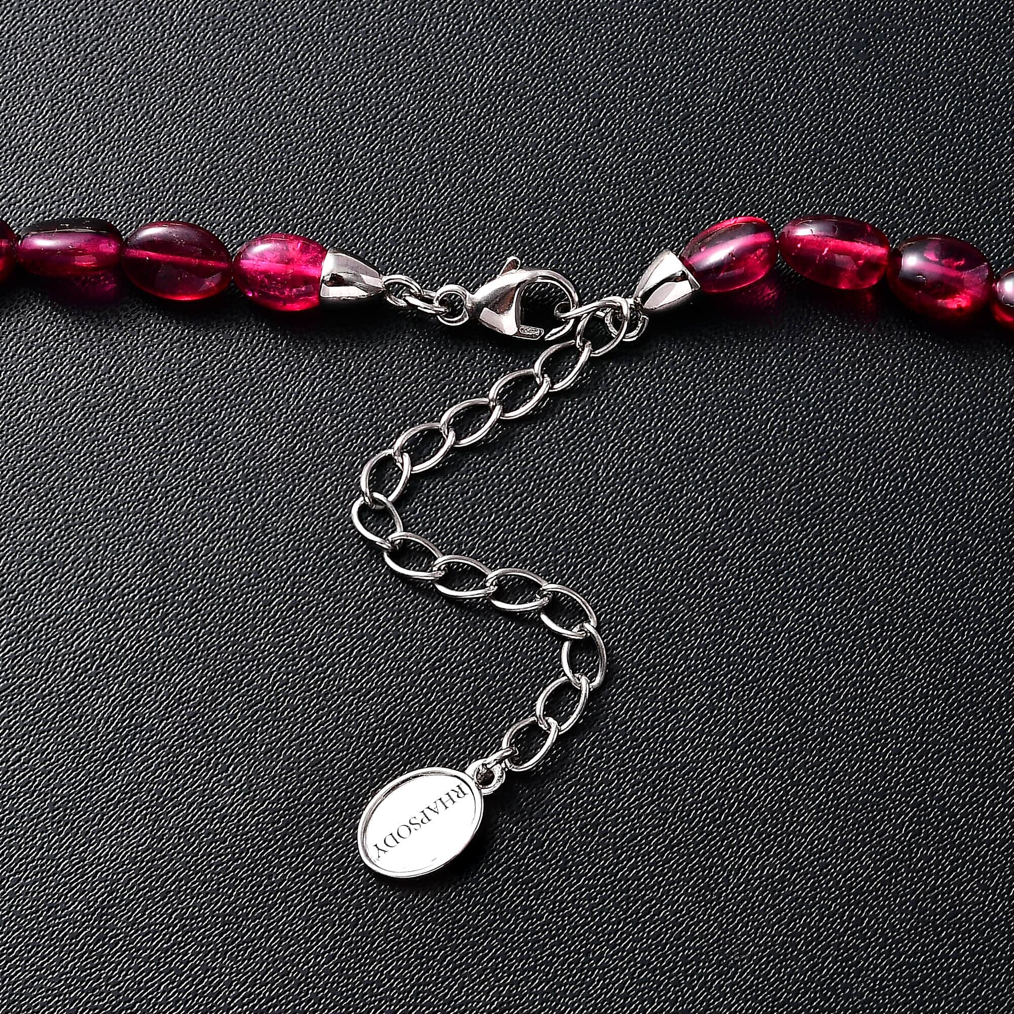 950 Platinum  AAAA  Rubellite  Necklace (Size - 18) 111.52 ct,  Platinum Wt. 2 Gms  111.520  Ct.