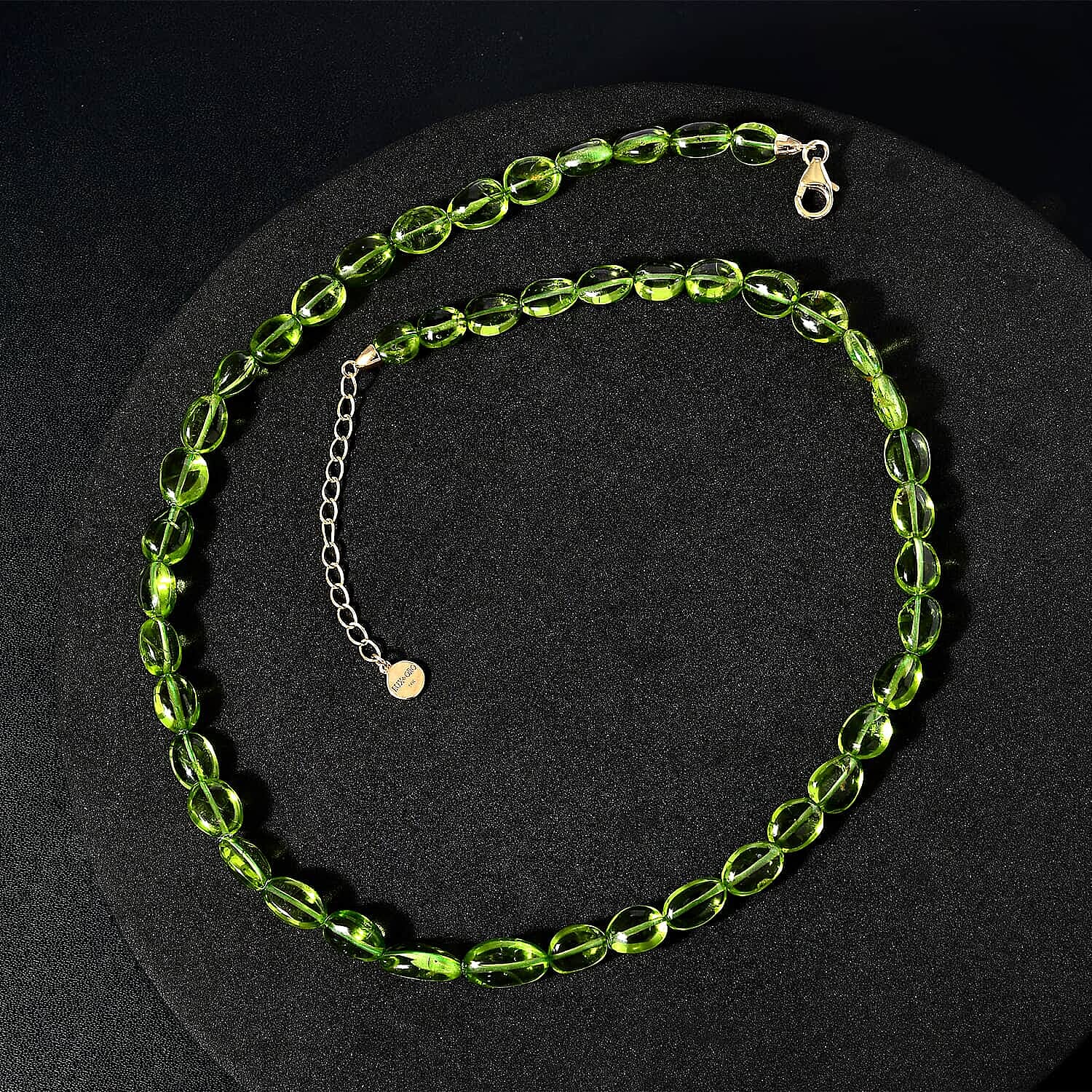14K Yellow Gold  AAA   Peridot  Necklace (Size - 18) 141.94 ct,  Gold Wt. 2.26 Gms  149.410  Ct.