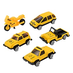 Eddy Toys Gift Set (Pack of 5 Small Metal Cars) - Yellow