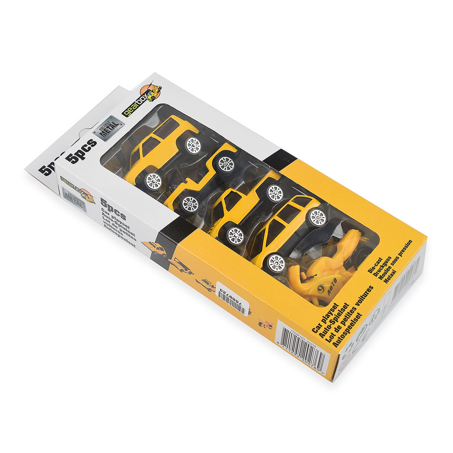Eddy Toys Gift Set (Pack of 5 Small Metal Cars) - Yellow
